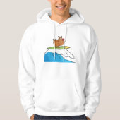 Surfende hond Funny Dog Hoodie (Voorkant)
