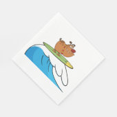 Surfende hond Funny Dog Napkins Servet (Hoek)