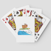 Surfende hond Funny Dog-speelkaarten Pokerkaarten (Achterkant)