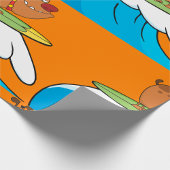 Surfende hond Funny Dog Wrapping Paper Cadeaupapier