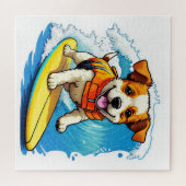 Surfende Hond Legpuzzel (Horizontaal)