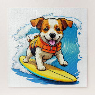 Surfende Hond Legpuzzel