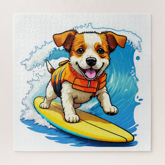 Surfende Hond Legpuzzel (Verticaal)