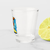 Surfende Hond Shot Glas (Rechts)