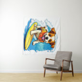 Surfende Hond Wandkleed (In Situ (horizontaal))