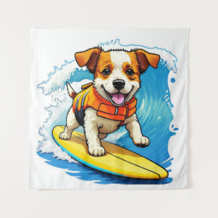 Surfende Hond Wandkleed