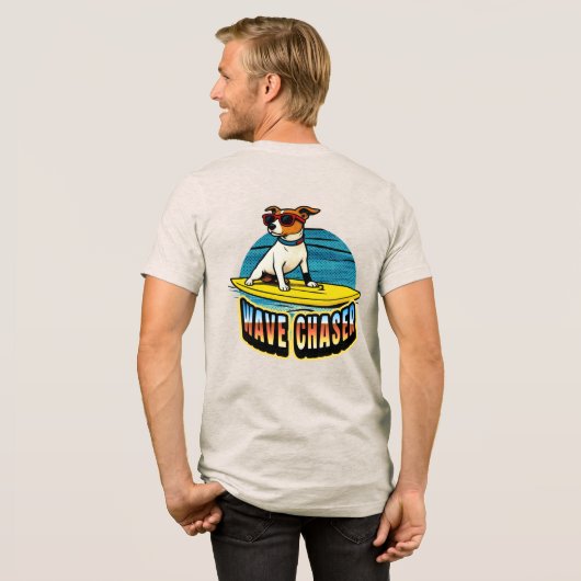 Surfende Hond Wave Chaser T-Shirt (Voorkant)