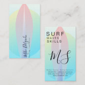 Surfende instructeur Ombre Surf Board Zonneroze Visitekaartje (Voorkant / Achterkant)