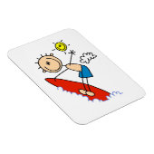 Surfende Jongen Stick Figure Magneet (Rechterzijde)