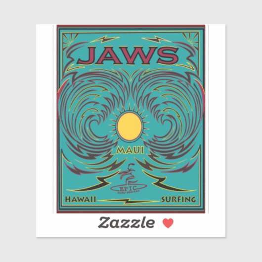 SURFENDE KAKEN MAUI HAWAII STICKER (Vel)