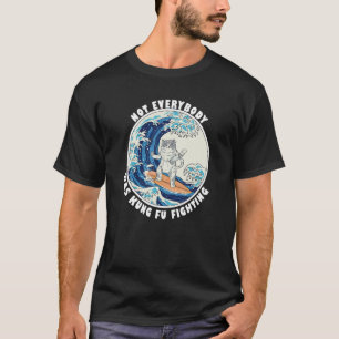 Surfende kat die op de golf van Kanagawa rijdt, ni T-shirt