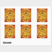 SURFENDE KERKERS KAAPSTAD ZUID-AFRIKA VIERKANTE STICKER (Vel)