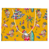 Surfende kerstcadeaus voor kerstcadeaus voor kerst groot cadeauzakje (Achterkant)