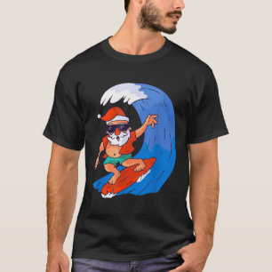 Surfende Kerstman Kerstmis X-mas Cadeau T-shirt