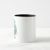 Surfende Kerstman Koffiemok Mok (Midden)