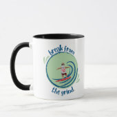 Surfende Kerstman Koffiemok Mok (Links)
