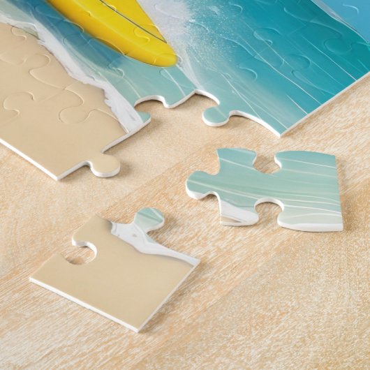 Surfende kerstman legpuzzel (Zijkant)