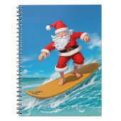 Surfende kerstman notitieboek (Voorkant)