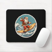 Surfende Kerstman Op Surfplank Kerstmis In Juli Zo Muismat (Met muis)