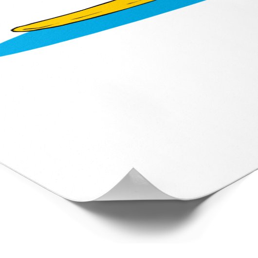 Surfende kerstman poster (Hoek)