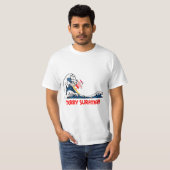 Surfende kerstman t-shirt (Voorkant volledig)