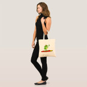 Surfende kikker met zonnebril tote bag