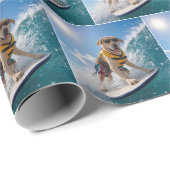 Surfende Labrador Retriever Cadeaupapier (Rol Hoek)