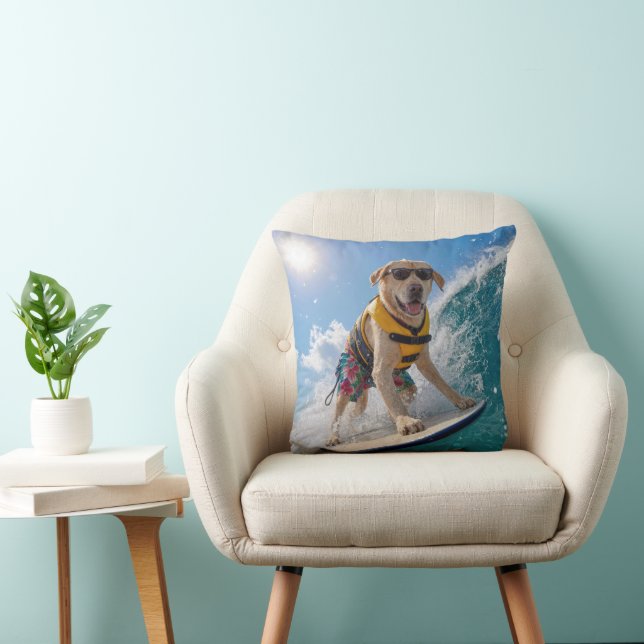 Surfende Labrador Retriever Kussen (Stoel)