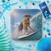 Surfende Labrador Retriever Papieren Bordje (Feest)