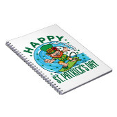 Surfende Leprechaun Hawaiian St Patricks Day Notitieboek (Rechterzijde)
