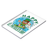 Surfende Leprechaun Hawaiian St Patricks Day Notitieboek (Linkerzijde)