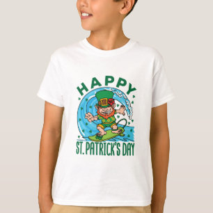 Surfende Leprechaun Hawaiian St Patricks Day T-shirt
