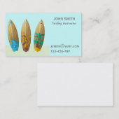 Surfende leraar Surf Instructor freelance Visitekaartje (Voorkant / Achterkant)
