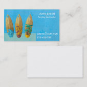 Surfende leraar Surf Instructor freelance Visitekaartje (Voorkant / Achterkant)