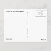 Surfende Malibu California Briefkaart (Achterkant)