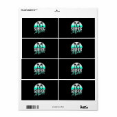 Surfende mam etiket (Full Sheet)