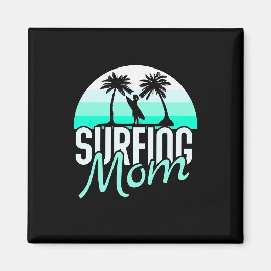 Surfende mam magneet (Voorkant)