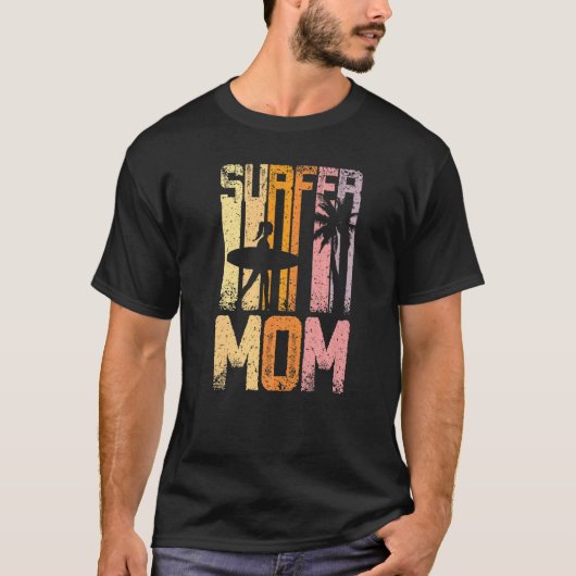 Surfende mam t-shirt (Voorkant)