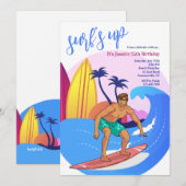 Surfende man kaart (Voorkant / Achterkant)