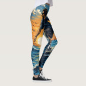 Surfende man op de golven  leggings (Rechts)