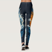 Surfende man op de golven  leggings (Achterkant)