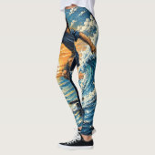 Surfende man op de golven  leggings (Links)
