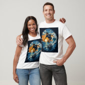 Surfende man op de golven t-shirt (Unisex)
