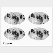surfende mieren ovale sticker (Vel)