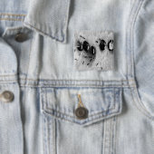 surfende mieren vierkante button 5,1 cm (In situ)
