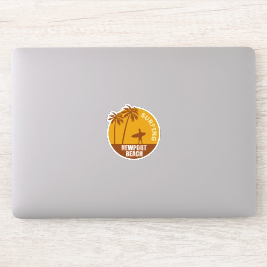 Surfende Newport Beach Sticker (Computer)