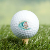 Surfende Nijlpaard Kerst Bikini op grote golf Golfballen (Insitu Shirt)