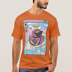 Surfende Ninja Rubber Duck Japanse Waves Kawaii Va T-shirt
