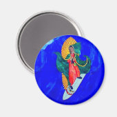 surfende nun magnet (Voorkant / Achterkant)