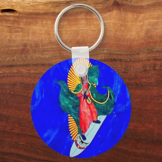 surfende nun sleutelhanger (Voorkant)